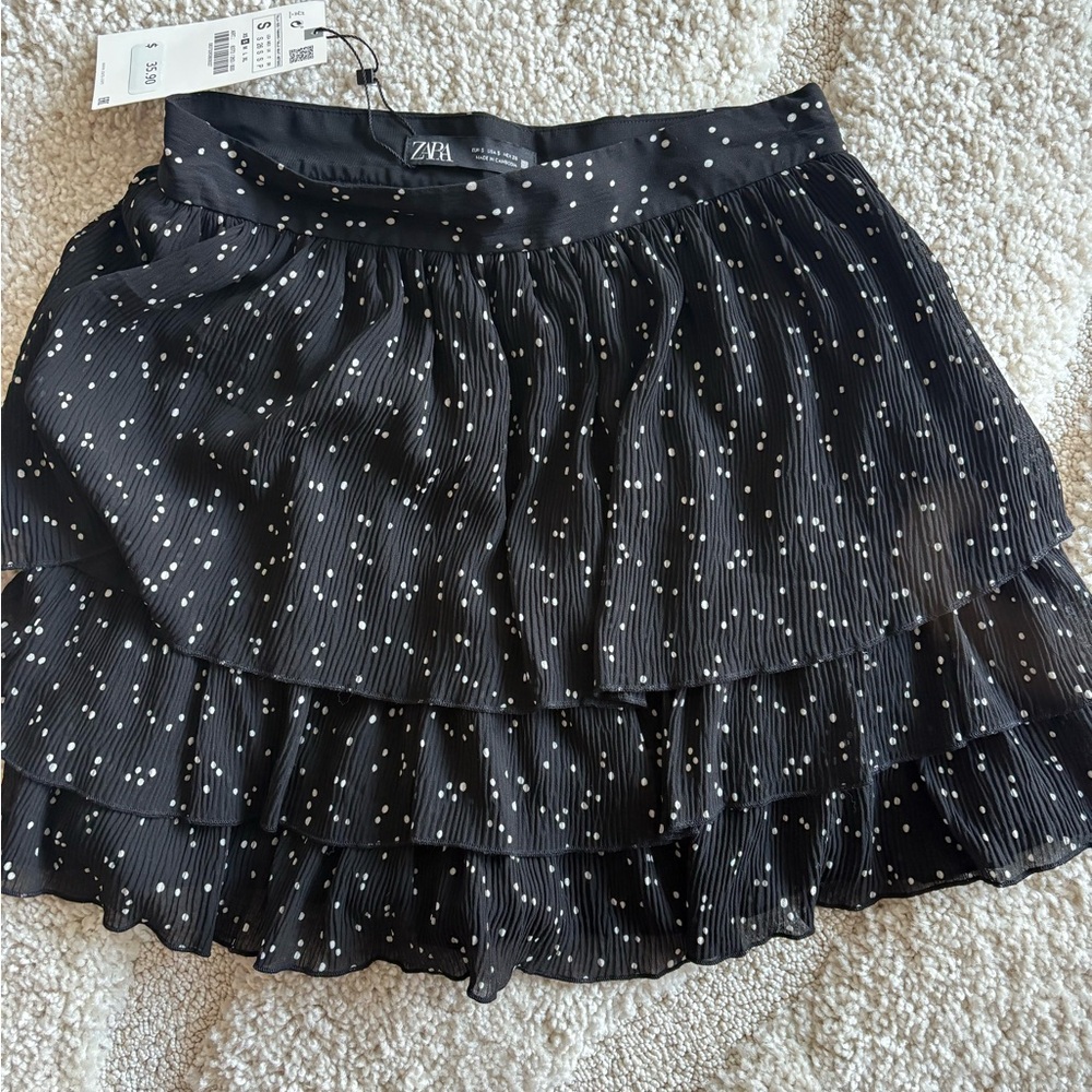 Zara Ruffled Polkadot Skirt